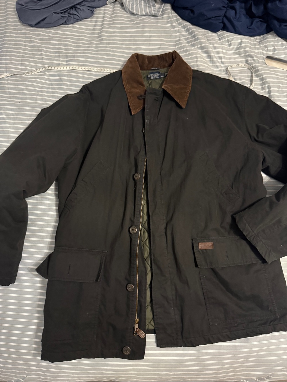 Mens XL Polo Ralph Lauren black chore coat